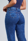 Calça Jeans Modeladora Escura Reta