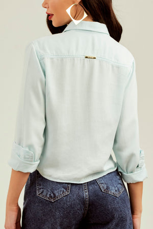 Camisa Cropped Térmica Aqua