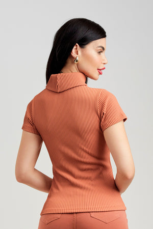 Blusa Canelada Premium Terracota