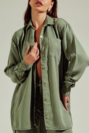 Camisa Térmica Oversized Verde