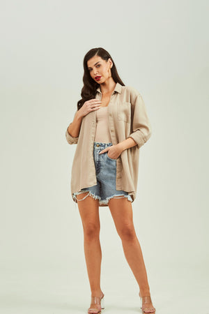 Camisa Térmica Oversized Nude