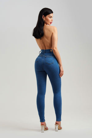 Calça Jeans Modeladora Skinny Clássica Cós Super Alto
