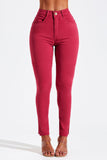 Calça Jeans Modeladora Skinny Viva Magenta Cós Alto