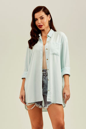 Camisa Térmica Oversized Aqua