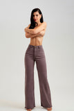 Calça Jeans Modeladora Wide Leg Violeta Cós Super Alto