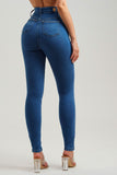 Calça Jeans Modeladora Skinny Clássica Cós Super Alto