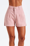 Shorts Alfaiataria de Linho Térmico Dunas Rosa