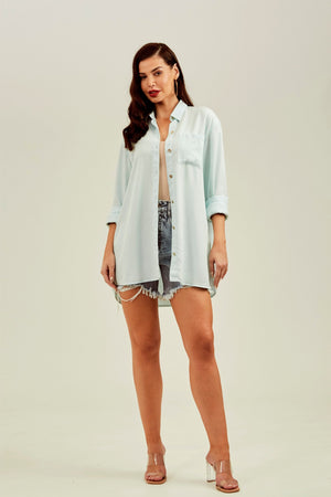 Camisa Térmica Oversized Aqua