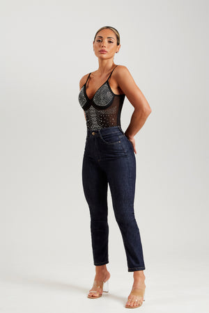 Calça Jeans Modeladora Fantástica Reta Cós Alto