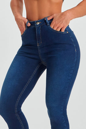 Calça Jeans Modeladora Curva dos Sonhos Skinny Cós Médio