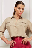 Camisa Cropped Térmica Nude