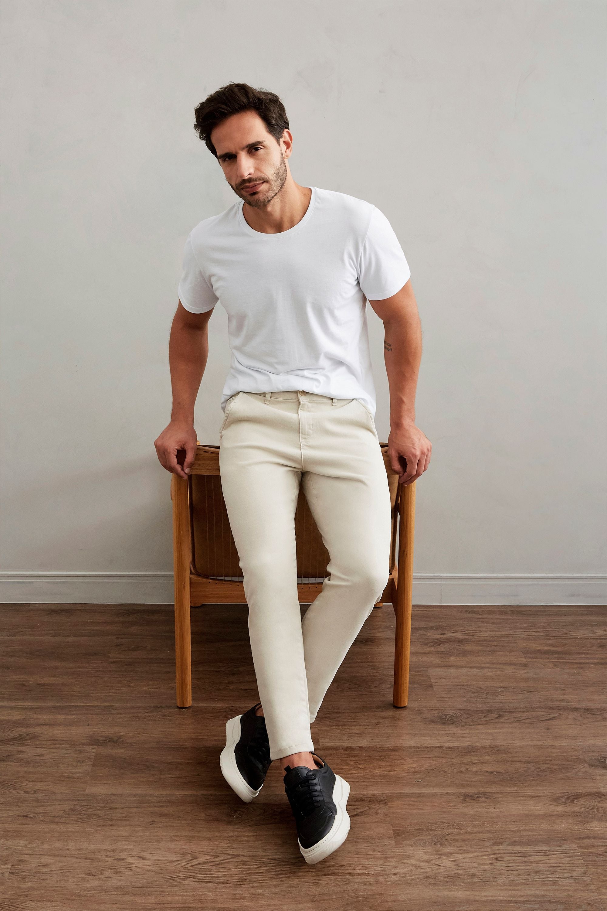 Calça Alfaiataria Masculina Slim Nude Charlie – Modab