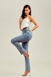 Calça Jeans Modeladora Revolucionária Reta Clara Cós Super Alto