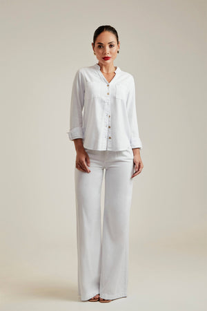 Calça Ultra Premium Pantalona Branca