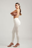 Calça Jeans Modeladora Skinny Off White Cós Alto