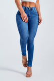 Calça Jeans Modeladora Mega Bumbum Skinny Cós Médio