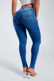 Calça Jeans Modeladora Mega Bumbum Skinny Cós Médio