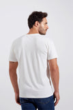 Camiseta Masculina Slim Algodão Egípcio Off White