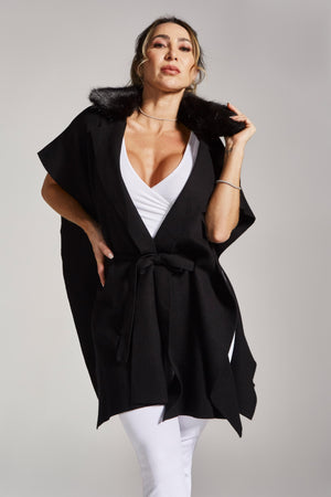 Poncho Modal 2 em 1 Preto