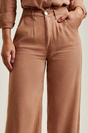 Calça Pantalona Linho Térmico Dunas Terra