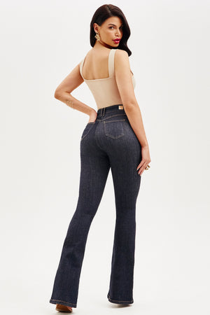 Calça Jeans Modeladora Fantástica Flare Cós Alto