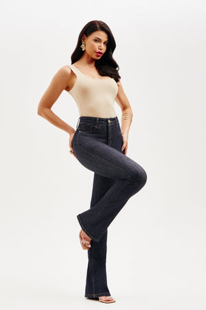 Calça Jeans Modeladora Fantástica Flare Cós Alto