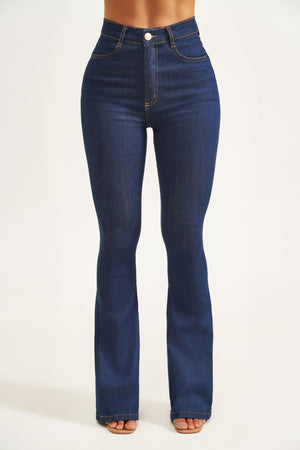 Calça Jeans Ultra Modeladora Flare Cós Alto