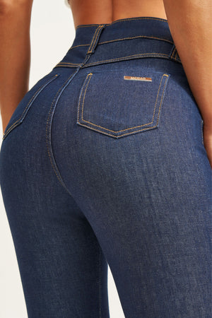 Calça Jeans Ultra Modeladora Pantalona Cós Super Alto