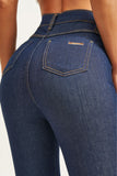 Calça Jeans Ultra Modeladora Pantalona Cós Super Alto