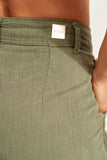 Calça Pantalona Linho Térmico Dunas Verde Militar