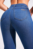 Calça Ultra Modeladora Jeans Médio Reta Cós Médio