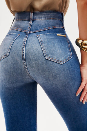 Calça Jeans Modeladora Revolucionária Skinny Cós Super Alto