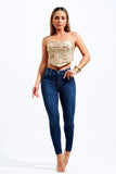 Calça Jeans Modeladora Curva dos Sonhos Skinny Cós Médio