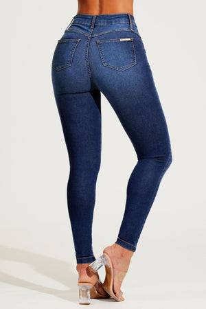 Calça Jeans Modeladora Power Stretch Skinny Cós Alto