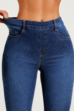 Calça Jeans Modeladora Power Stretch Skinny Cós Alto