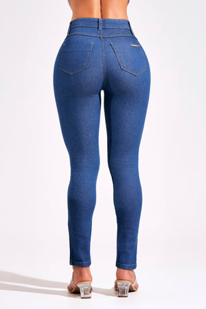 Calça Jeans Ultra Modeladora Skinny Jeans Médio Cós Médio