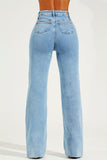 Calça Jeans Modeladora Wide Leg Basic Cós Super Alto