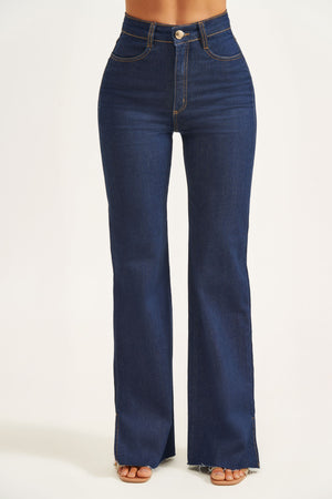 Calça Jeans Ultra Modeladora Wide Leg Cós Super Alto