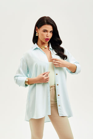 Camisa Térmica Oversized Aqua