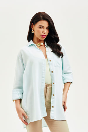 Camisa Térmica Oversized Aqua