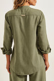 Camisa de Linho Térmico Dunas Verde Militar