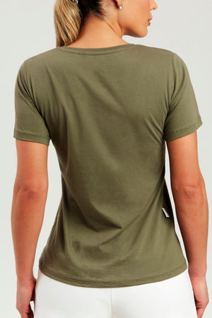 Camiseta Basic Algodão Pima Verde Militar