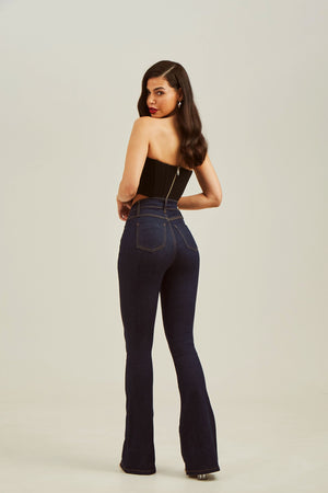 Calça Jeans Ultra Modeladora Flare Cós Alto