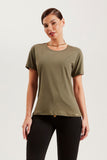 Camiseta Basic Algodão Pima Verde Militar