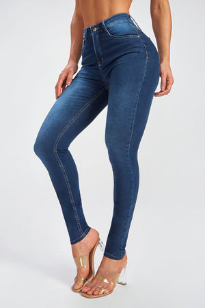 Calça Jeans Modeladora Curva dos Sonhos Skinny Cós Médio