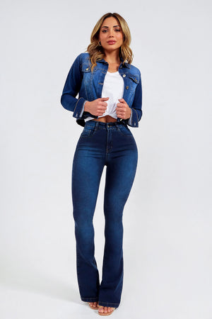 Calça Jeans Modeladora Curva dos Sonhos Flare Cós Médio