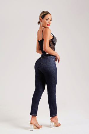 Calça Jeans Modeladora Fantástica Reta Cós Alto