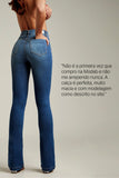 Calça Jeans Modeladora Inesquecível Boot Cut Cós Médio