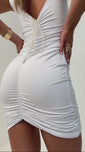 Stories de Vestido Curve Dupla Face Branco com Nude