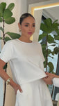 Stories de Blusa Ampla Manga Curta Comfort Office Off White